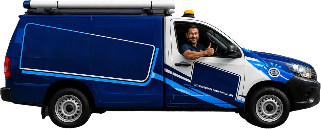 A licensed Gladesville plumber heading out in the service van